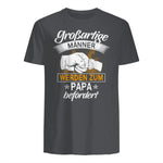 Vatertag Vaterschaft Geschenke Großartige Männer Werden Zum Papa Befördert Werdender Vater , Schwarz, S, V-Aussch in Charcoal - back view