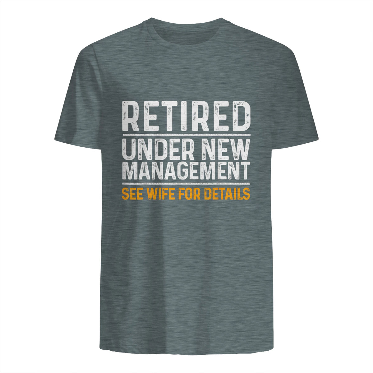 Funny Retirement Party Men's T-Shirt - Dad Humor, Classic Fit, Short Sleeve - Black in Dark Heather - back view