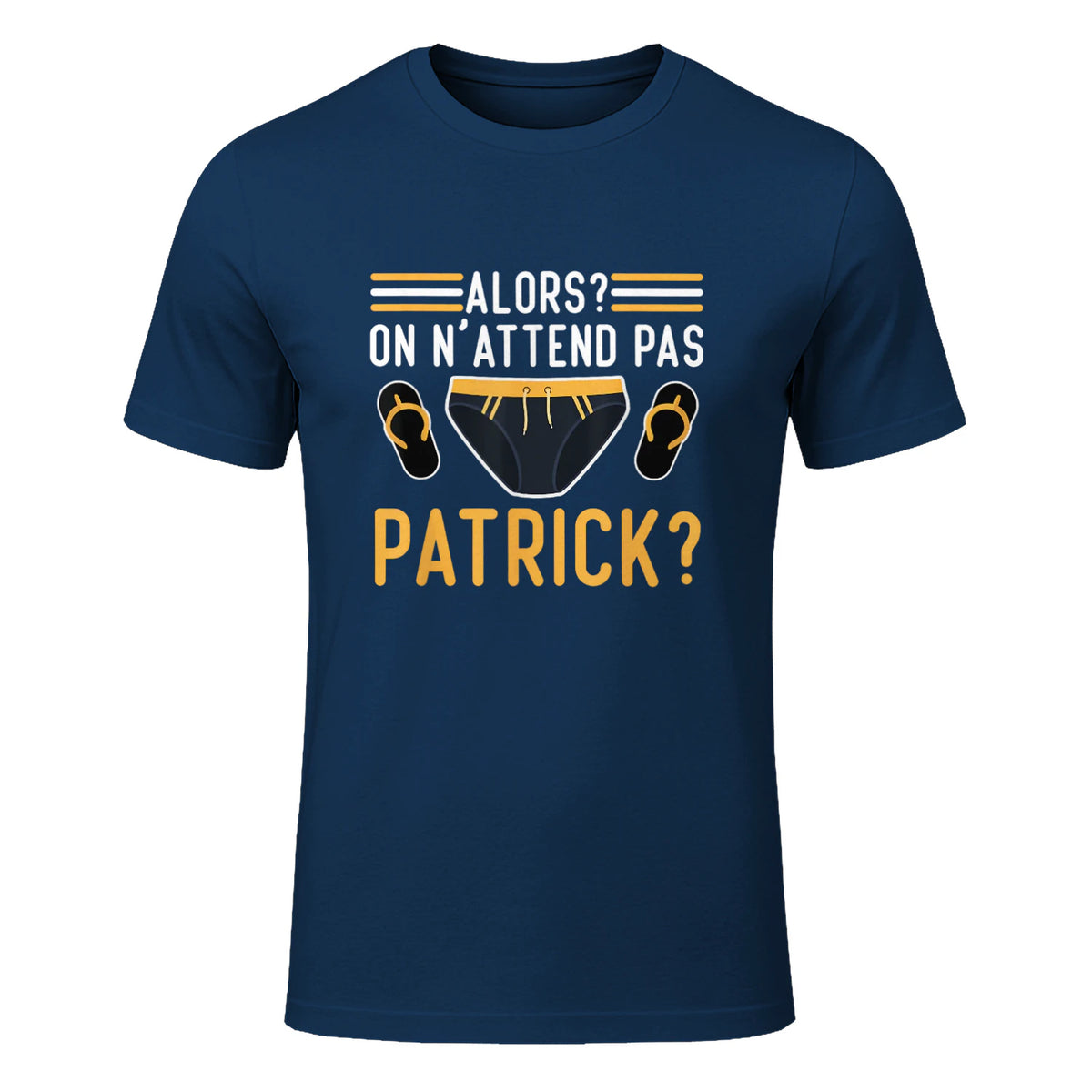 Alors on n'attend Pas Patrick in Navy - front view