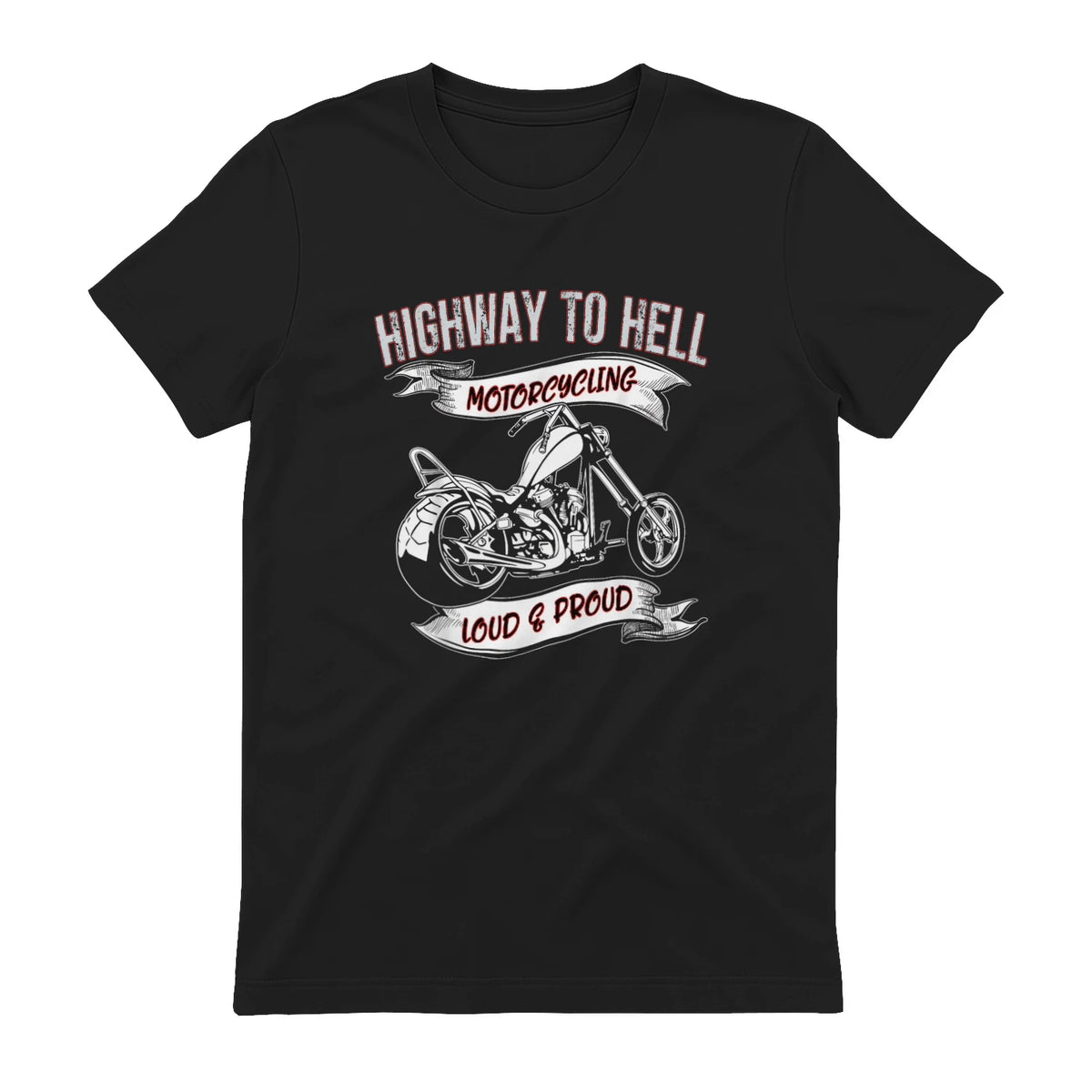 Highway to Hell Motorradfahrer Biker Motorrad Männer in Black - back view