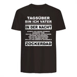 Zockerdad PC Spiele Gaming Zocken Konsole T-Shirt in Dark Chocolate - back view