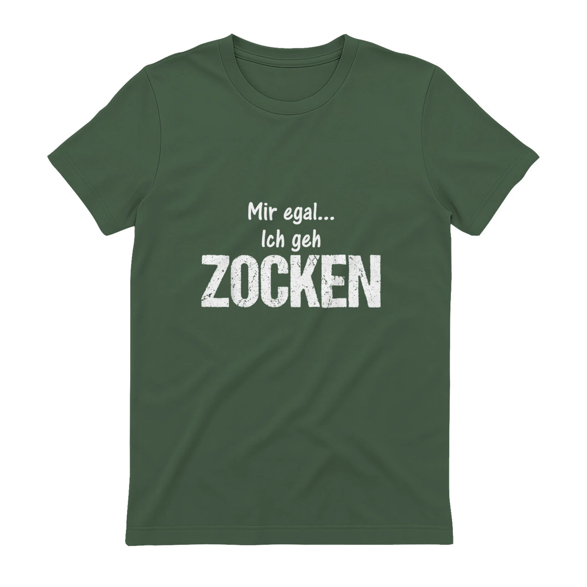 Lustige Weihnachts Geschenke Adventskalender Ideen Mir egal ich geh zocken Unisex Schwarz S Klassische Passform in Military Green - back view