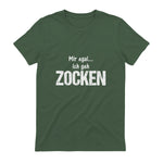 Lustige Weihnachts Geschenke Adventskalender Ideen Mir egal ich geh zocken Unisex Schwarz S Klassische Passform in Military Green - back view