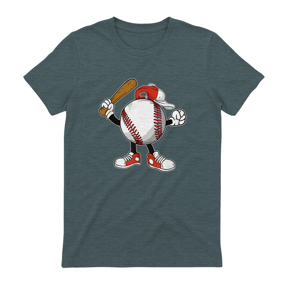 Baseball Boy T-Shirt in Dark Heather - back view