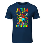 Puzzle Autism Awareness Autistic Support in Navy - front view