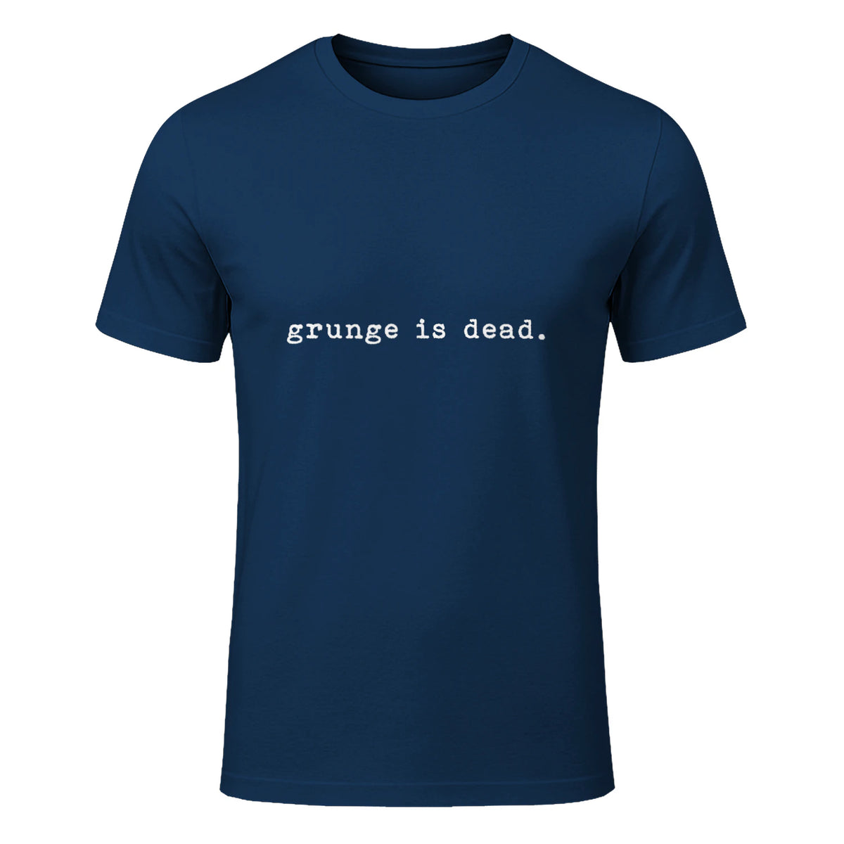 Chemises de soirée rock des années 90 Grunge Is Dead Novelty Saying Funny in Navy - front view