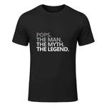 POPS GRANDPA DAD BIRTHDAY Father's Day Funny Men Gift in Black - front view