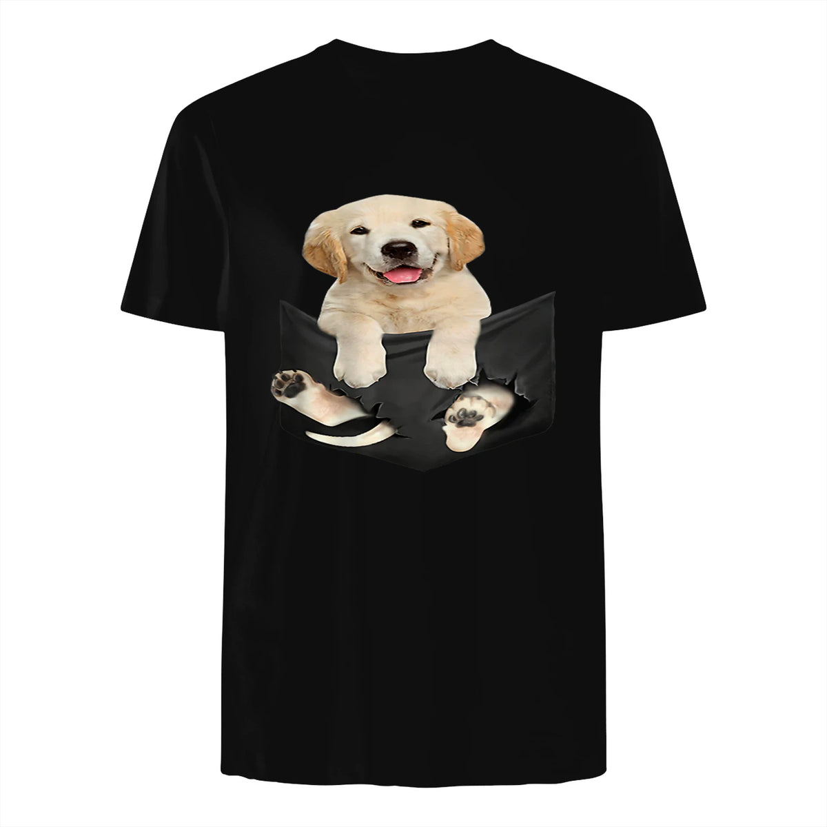 Cadeaux pour les amoureux des chiens Golden in Pocket in Black - back view