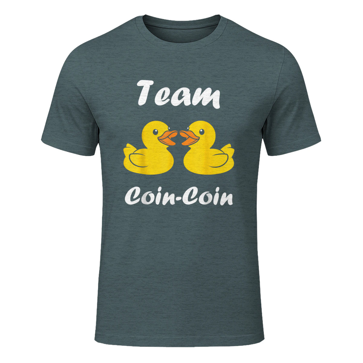 Citation Canard Enfant Humour Team Canards Coin-Coin in Dark Heather - front view