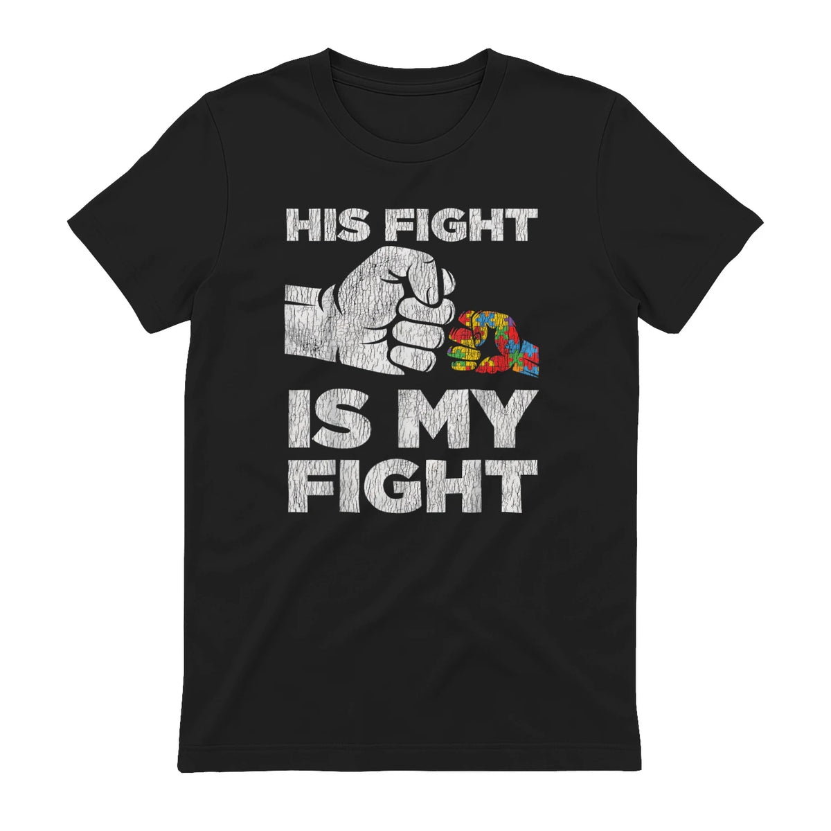 Autism Awareness for Parents of Autistic Kids T-Shirt in Black - back view