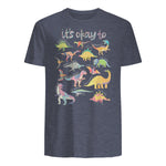 Autism Awareness It's Okay to Be Different Funny Dinosaur in Heather Navy - back view
