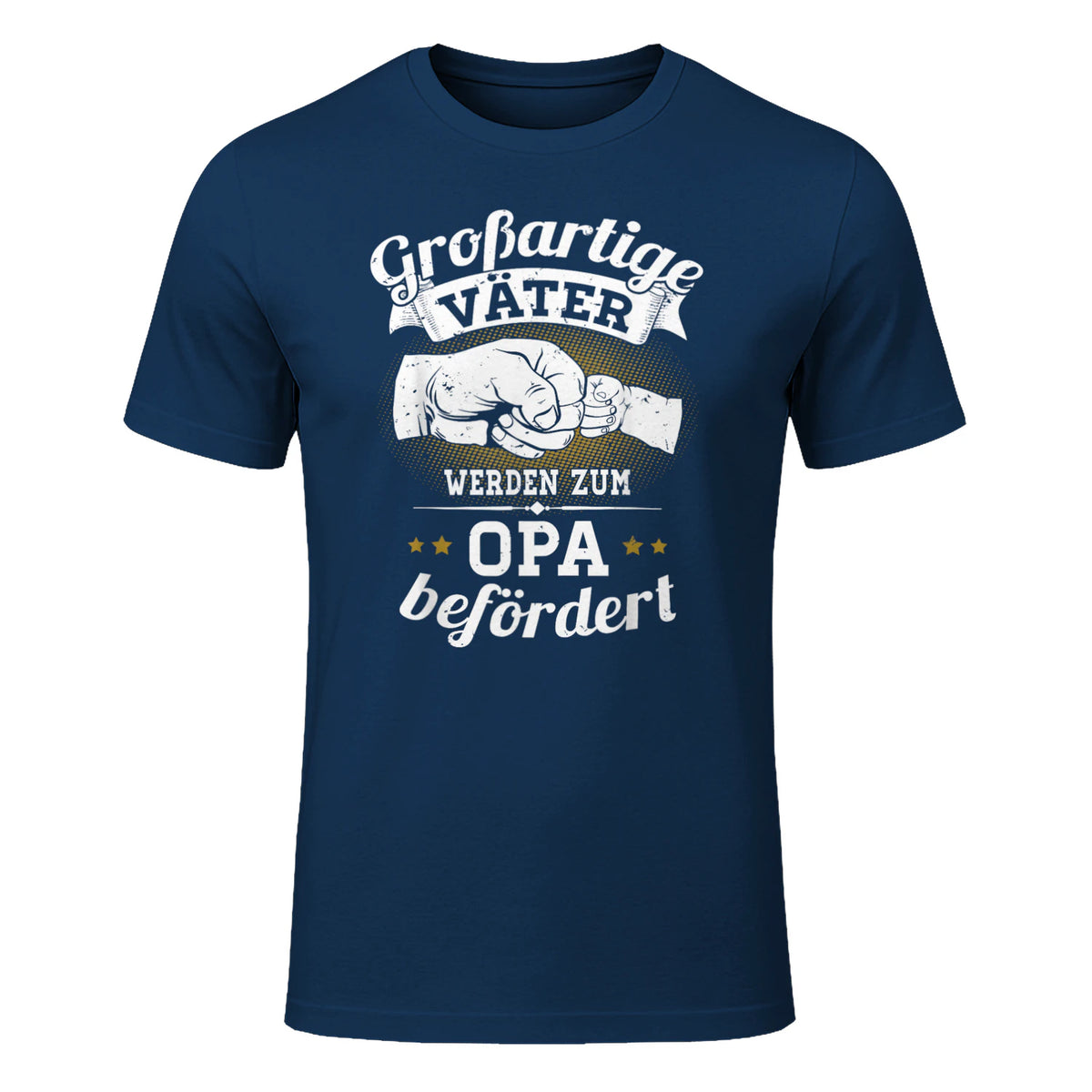 Großartige Väter werden zum Opa befördert Enkel Bester Papa in Navy - front view