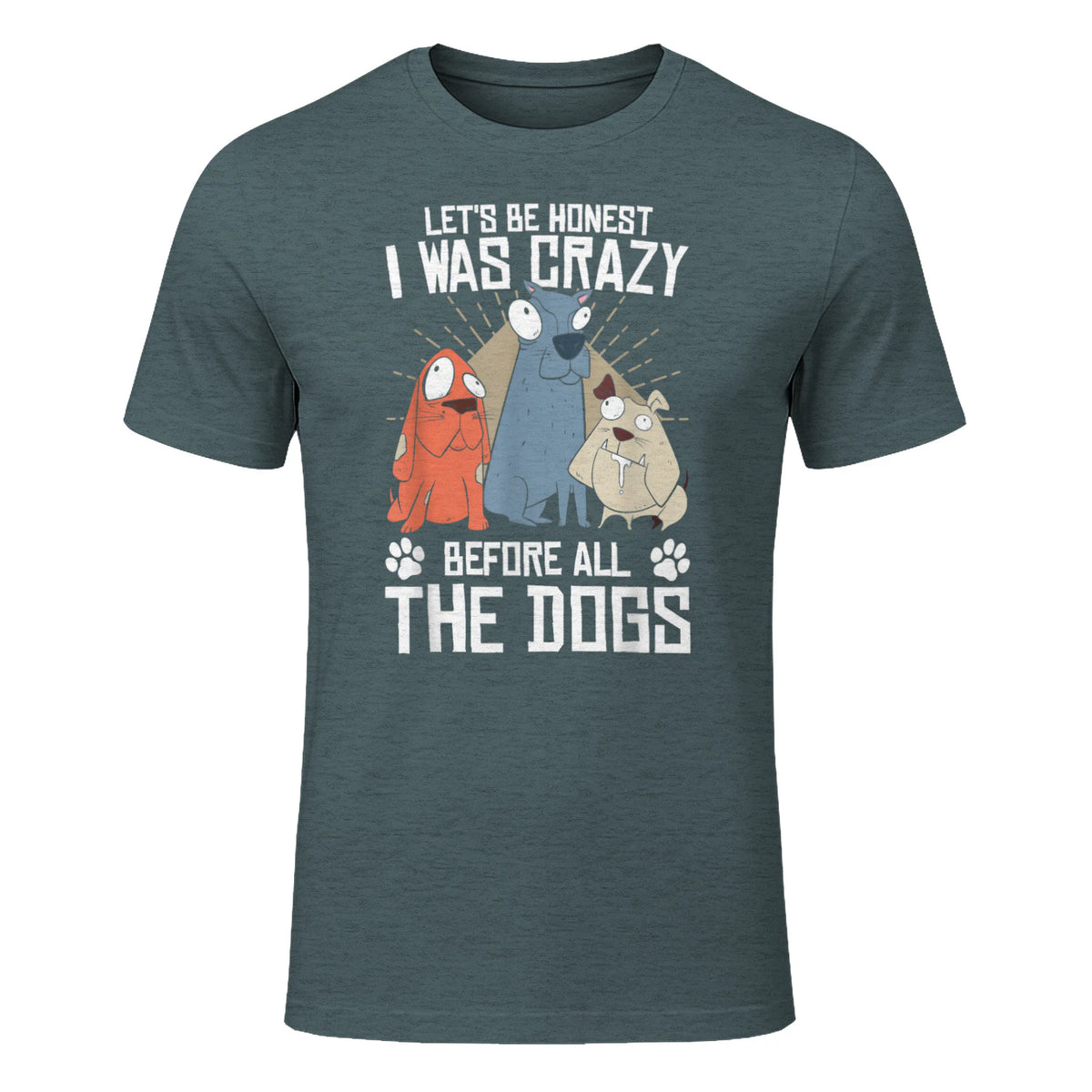 Design sur le thème des chiens pour les amoureux des chiots et les toiletteurs de chiens in Dark Heather - front view
