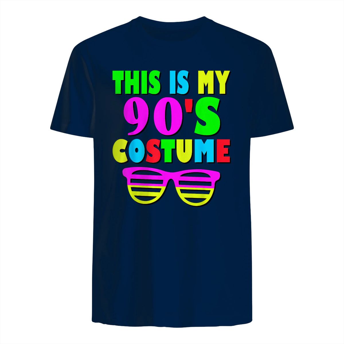 This Is My Nineties Costume Party T-Shirt in Navy - back view