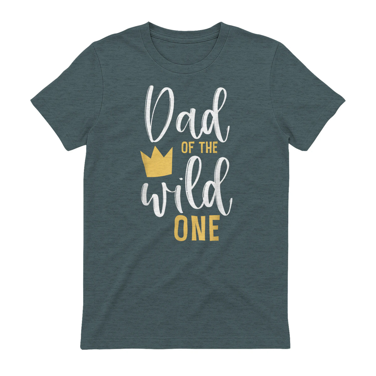 Dad of the Wild One First Birthday Daddy T-Shirt in Dark Heather - back view