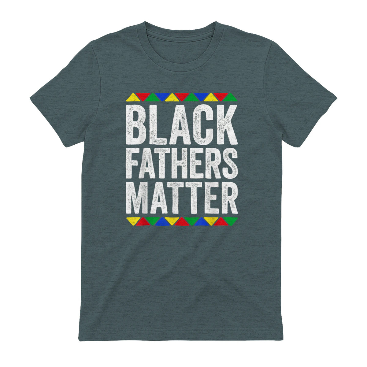 Black Fathers Matter Shirt Black History Month in Dark Heather - back view
