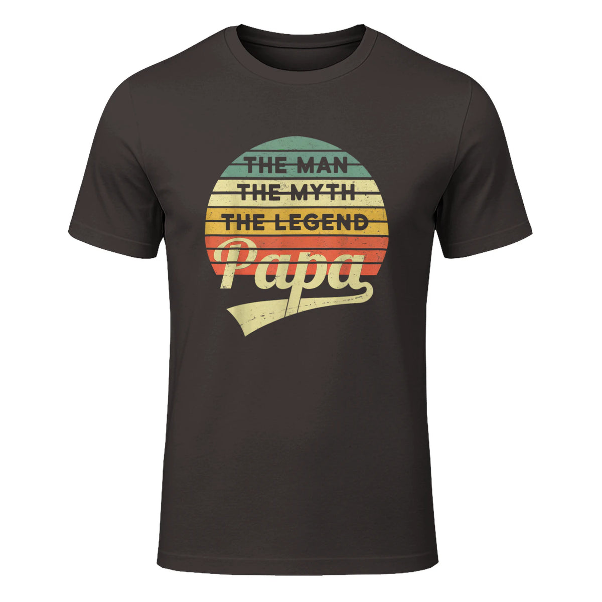 Vatertag Retro - The Man The Myth The Legend Papa in Dark Chocolate - front view