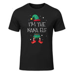 I'm The Nana Elf Shirt Matching Family Outfits Christmas in Black - front view