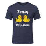 Citation Canard Enfant Humour Team Canards Coin-Coin in Heather Navy - front view