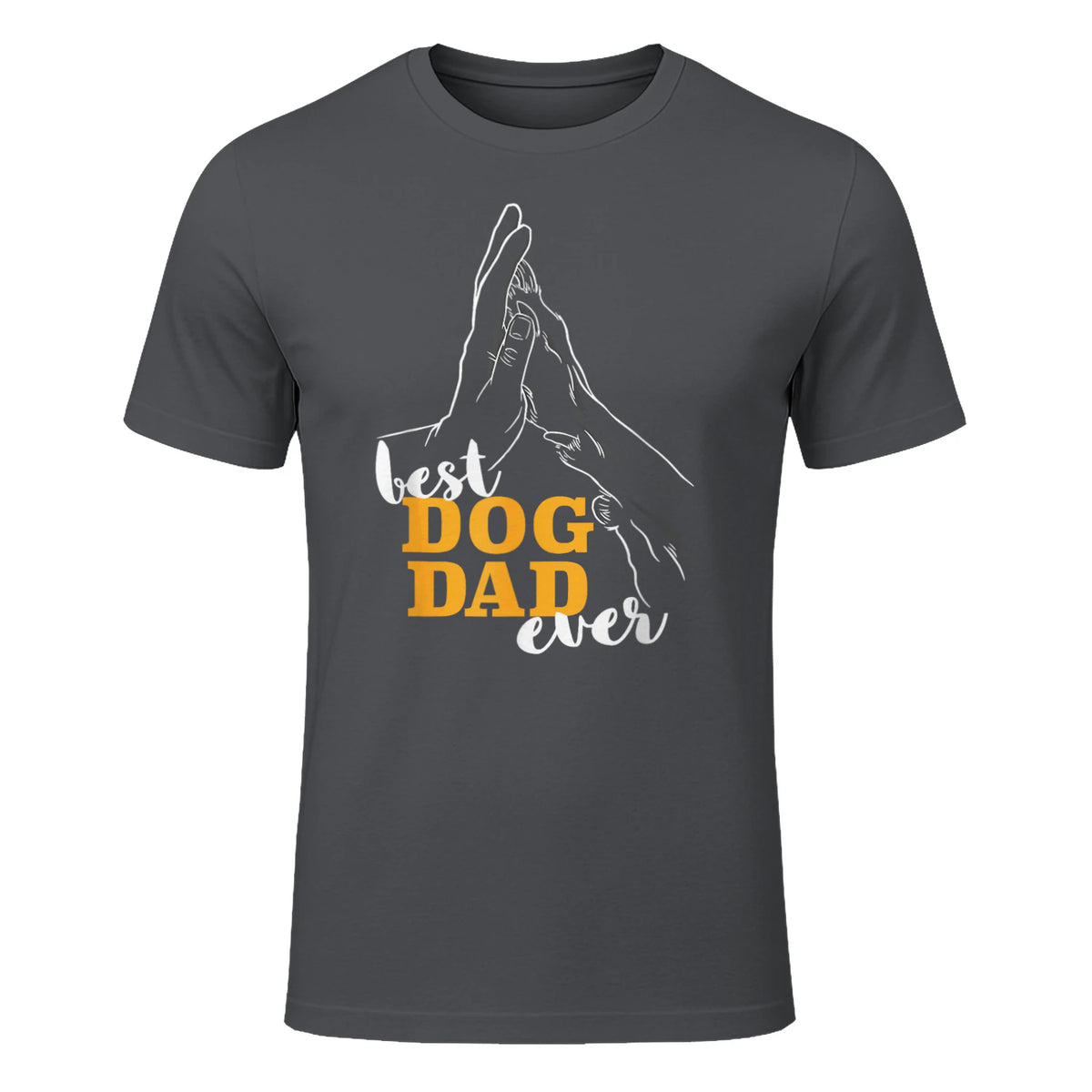 Best Dog Dad Ever Le meilleur papa chien du monde - Chiens in Charcoal - front view