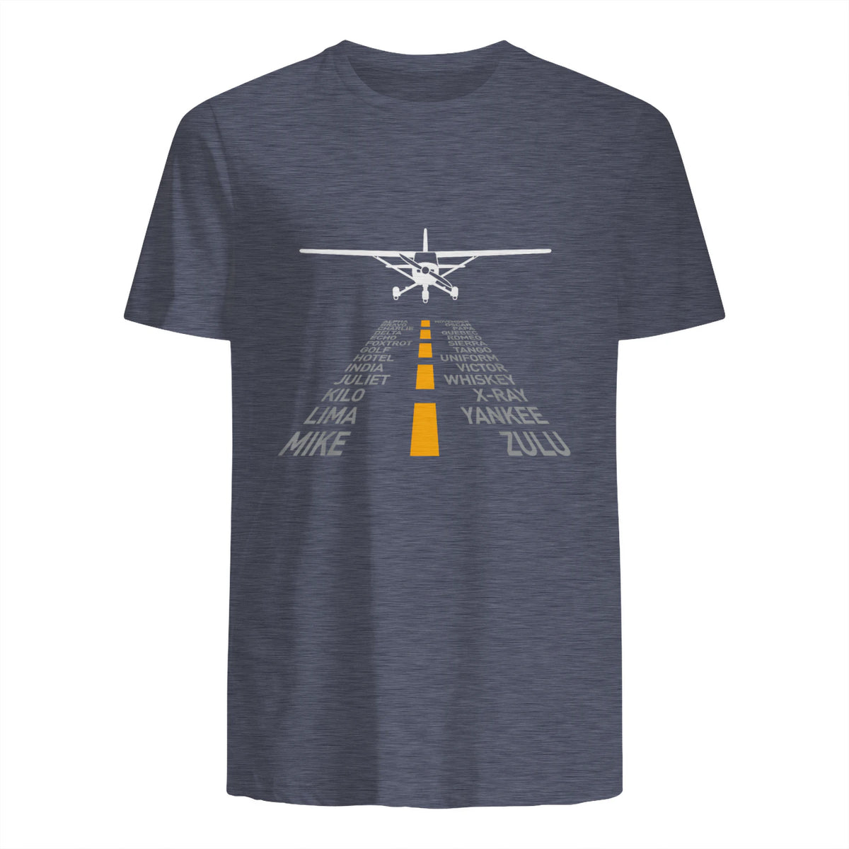 Avion RC Pilot Aéroport Piste Phonetic Alphabet Petit Avion in Heather Navy - back view