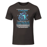 Five Signs I'm Probably a Dragon T-Shirt in Dark Chocolate - front view