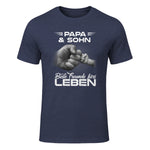 Papa & Sohn Beste Freunde Fürs Leben Vatertag Partnerlook in Heather Navy - front view