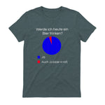 Lustiges Bier Shirt I Alkohol Trinken Party Fest Wein in Dark Heather - back view