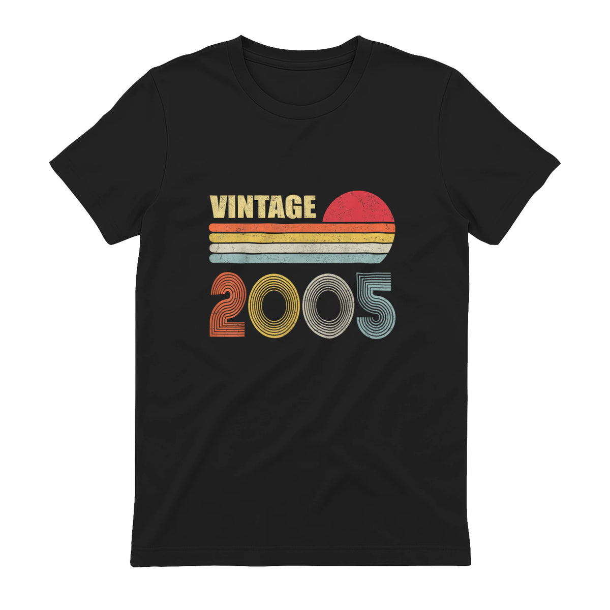 Vintage Nineteenth Birthday T-Shirt in Black - back view