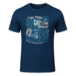 In April We Wear Blue Autism Awareness T-Shirt in Navy - front view