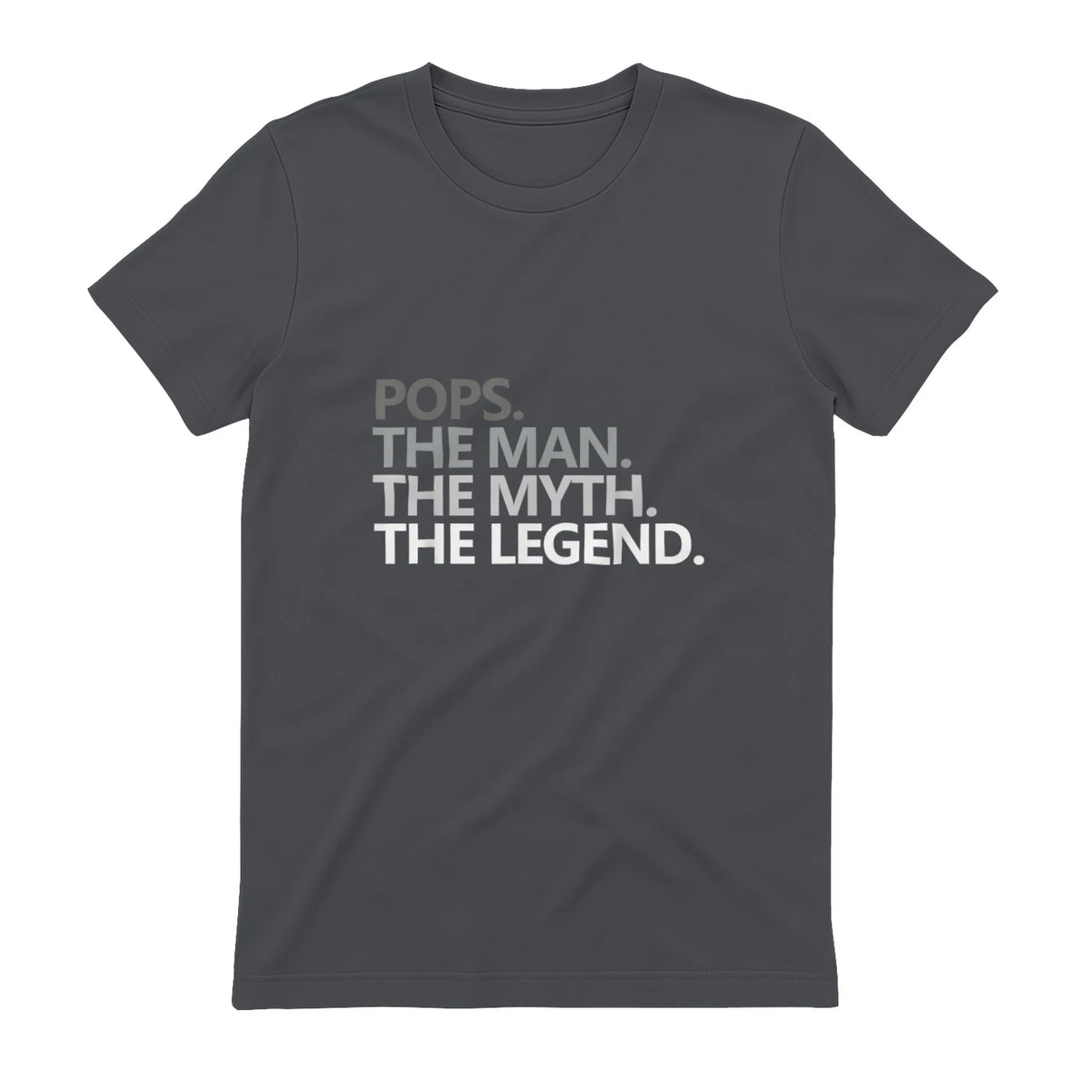 POPS GRANDPA DAD BIRTHDAY Father's Day Funny Men Gift in Charcoal - back view