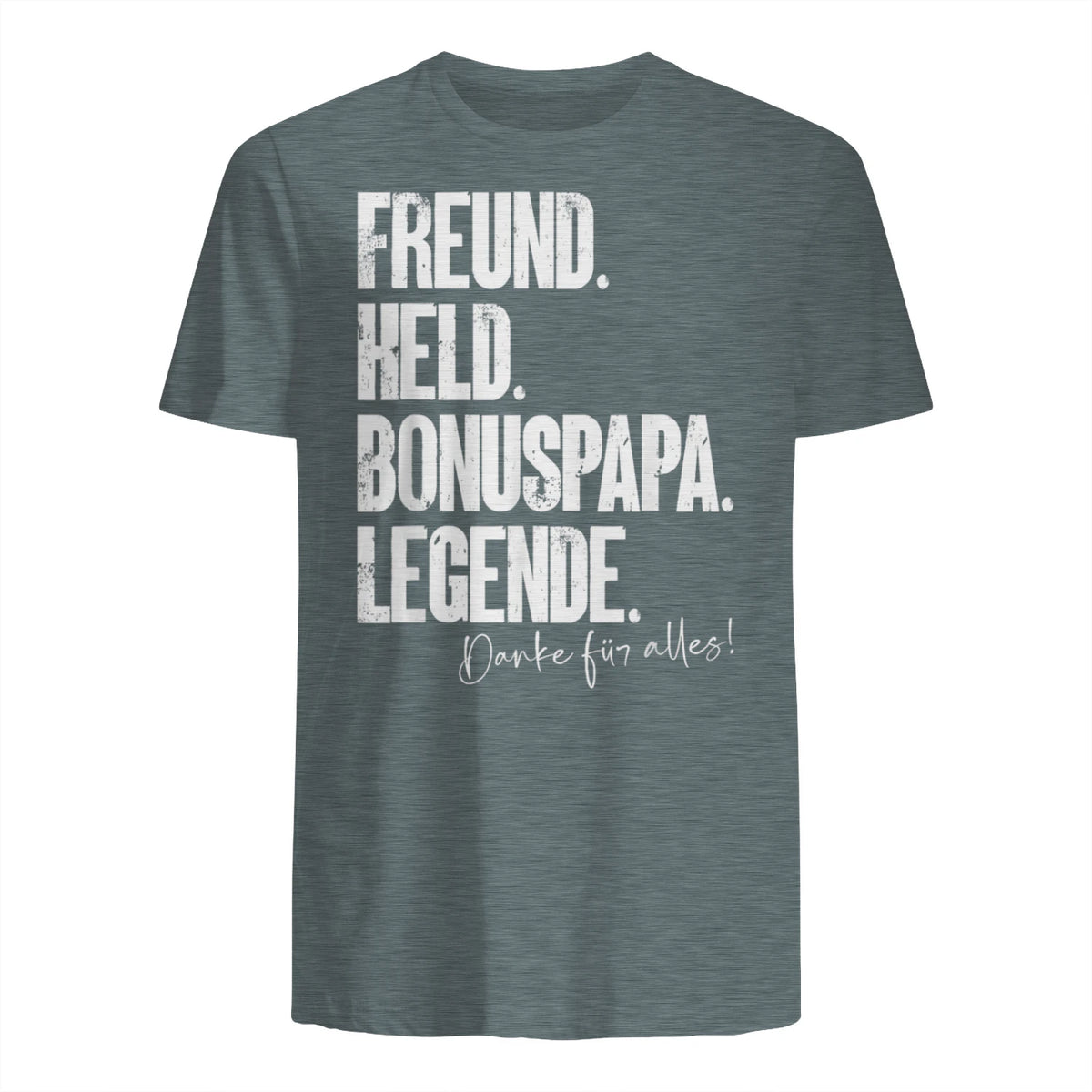 Bonuspapa Bester Stiefpapa Stiefvater Bonus Papa T-Shirt in Dark Heather - back view