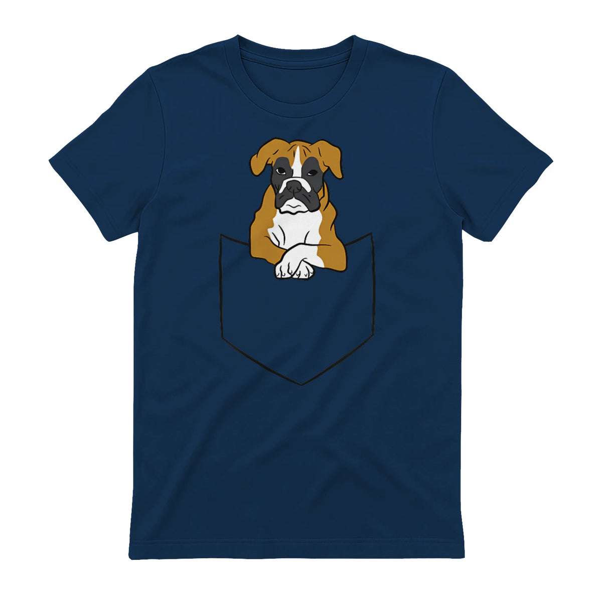 Chien Boxer dans la poche Chien Boxer in Navy - back view