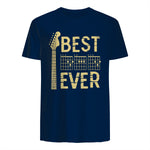 Best Dad Ever Guitar Chord T-Shirt in Navy - back view