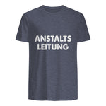 Spaßige Outfits Anstaltsleitung Lustige Sprüche Humor Spaß für Erwachsene Unisex Schwarz in Heather Navy - back view