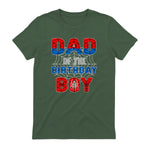 Birthday Boy Dad Spider Web T-Shirt in Military Green - back view