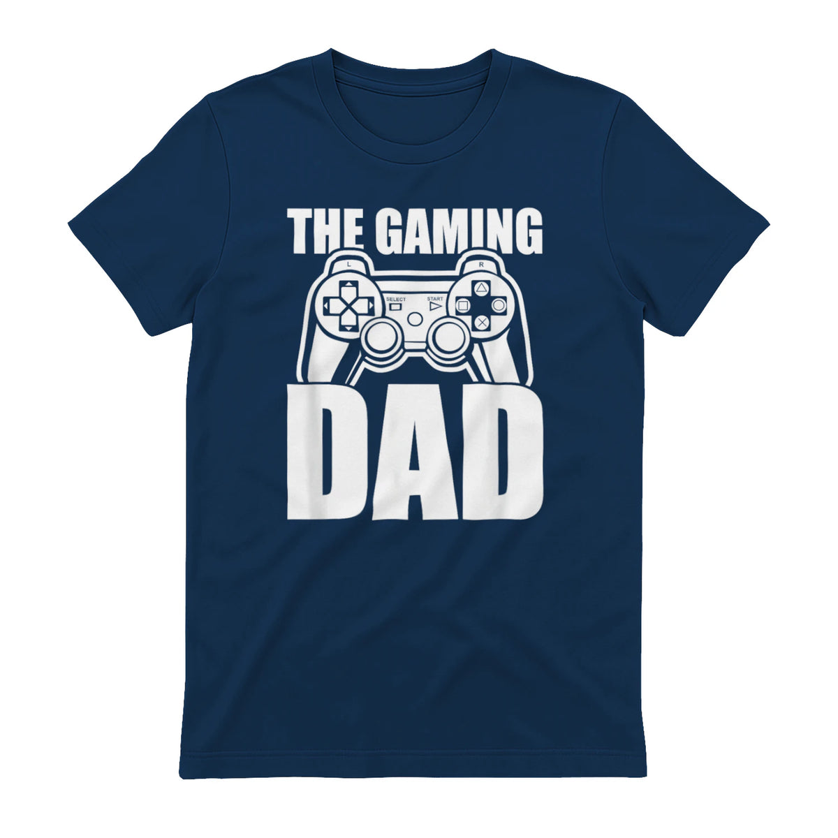 The Gaming Dad Game Controller Spruch Geschenkidee Vatertag T-Shirt in Navy - back view