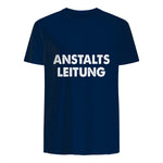 Spaßige Outfits Anstaltsleitung Lustige Sprüche Humor Spaß für Erwachsene Unisex Schwarz in Navy - back view