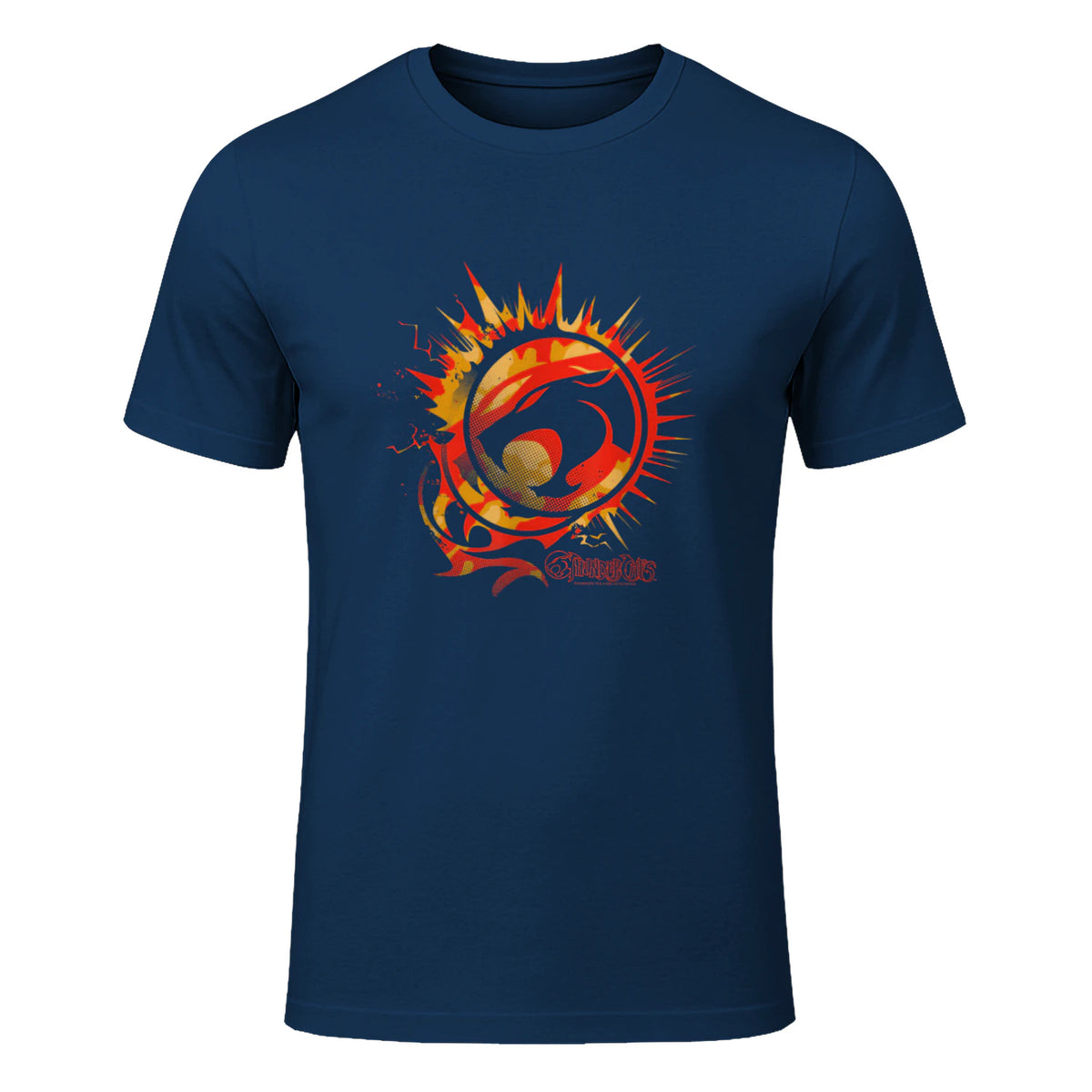 Thundercats Flare Circle Logo T-Shirt in Navy - front view