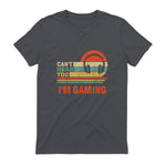 Funny Gamer Gift Headset Can't Hear You I'm Gaming in Charcoal - back view