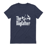 The Dogfather Dog Dad Dog Lover in Heather Navy - back view