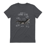 Black Night Leopard Gecko Lézard Reptile Anatomie drôle animal de compagnie in Charcoal - back view
