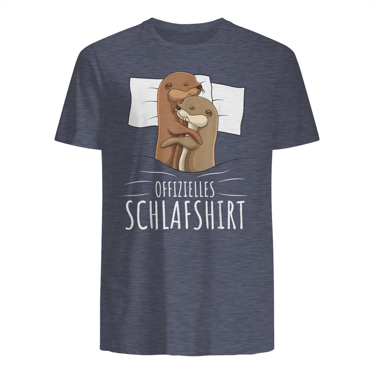 Offizielles Schlafshirt Otter Schlafanzug Seeotter in Heather Navy - back view