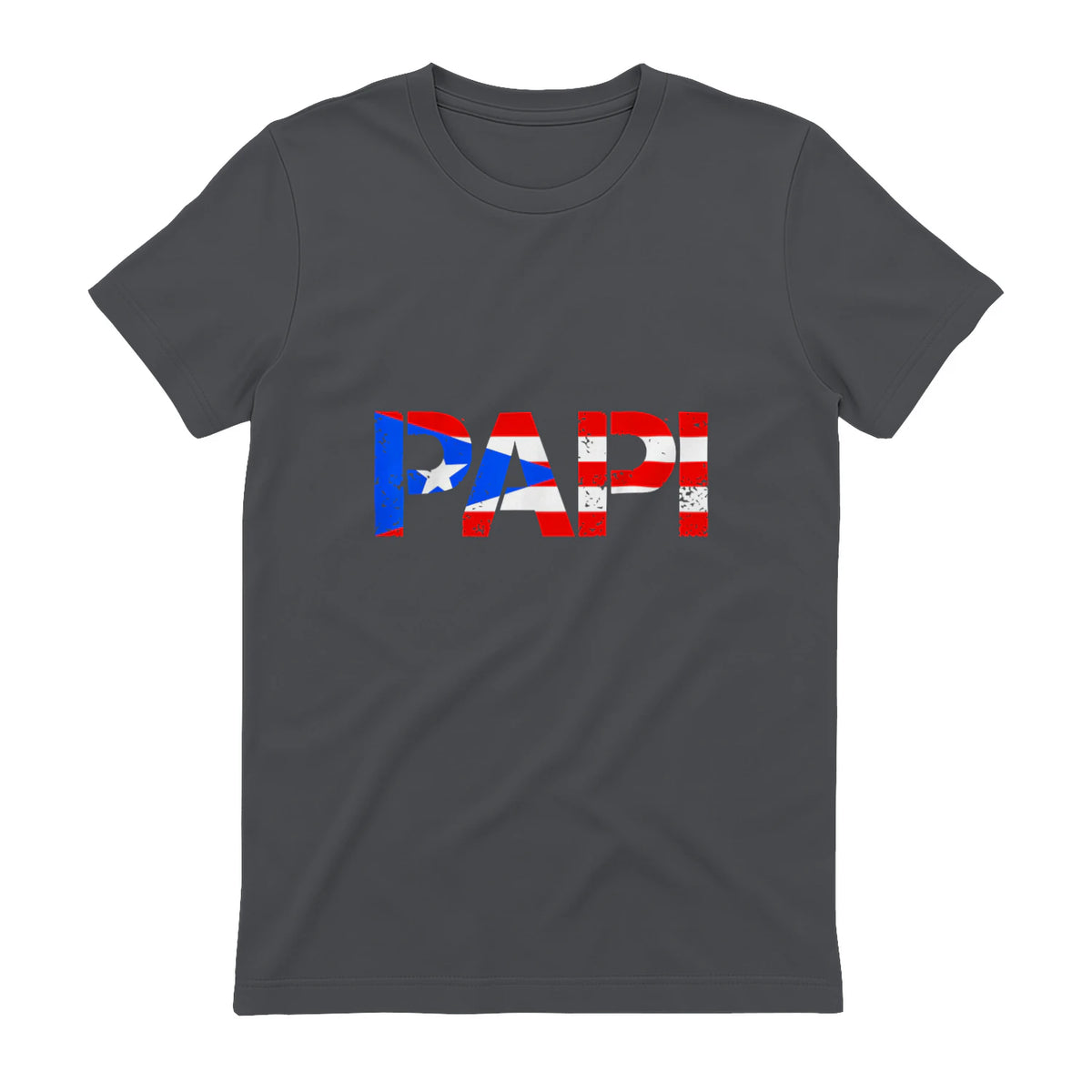 Puerto Rico Flag Father's Day Patriotic Puerto Rican Pride in Charcoal - back view
