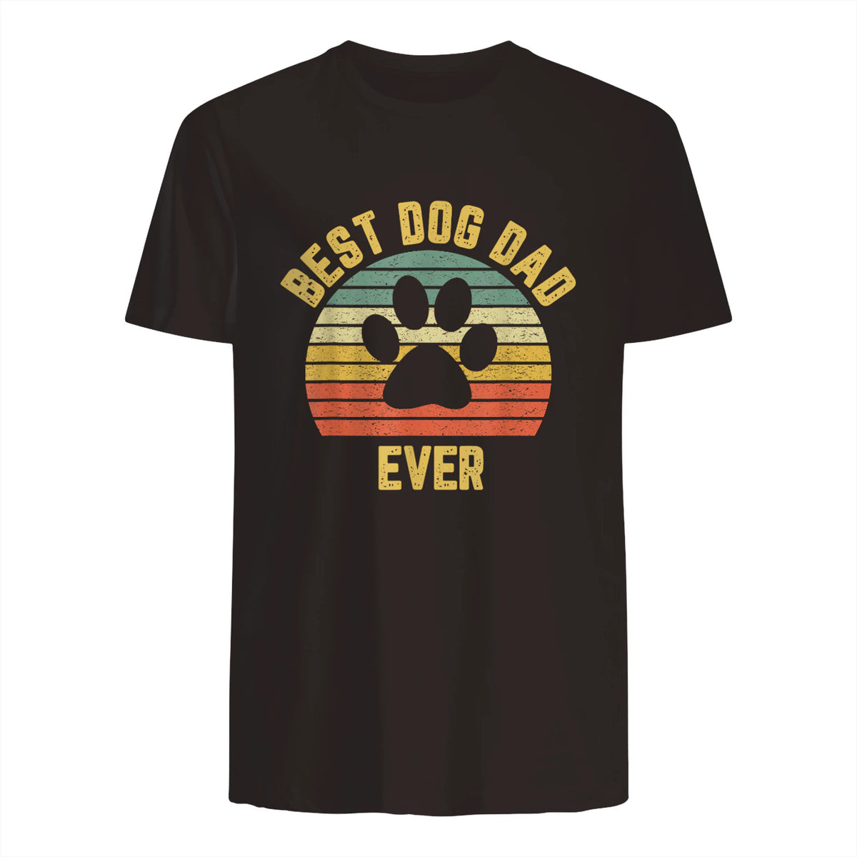 Vintage Dog Dad Cool Father's Day Gift Retro in Dark Chocolate - back view