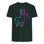 Fluff Around and Find Out Funny Fluffy Spitting Lama in Forest Green - back view