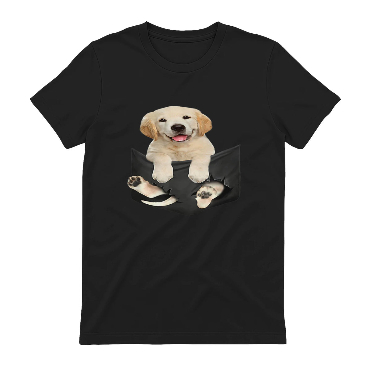 Cadeaux pour les amoureux des chiens Golden in Pocket in Black - back view
