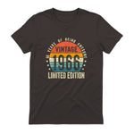 Vintage Sixtieth Birthday Gift T-Shirt in Dark Chocolate - back view