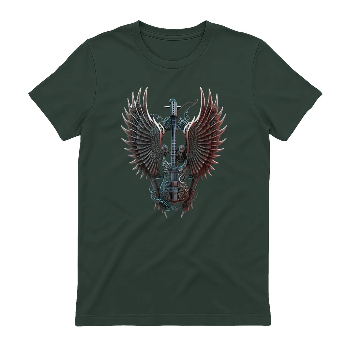 Fans de Hard Rock Vintage Music Rock and Roll Lover in Forest Green - back view