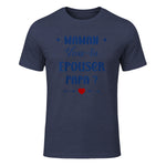 Demande en Mariage Originale Maman Veux-tu épouser Papa in Heather Navy - front view